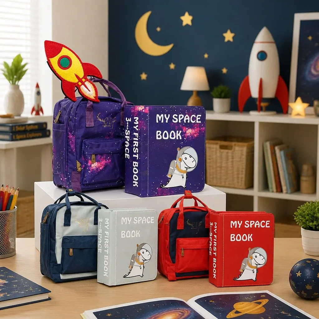 My Space Book Interactive Busy Book for Kids Ages 4-6 Children Learning Universe