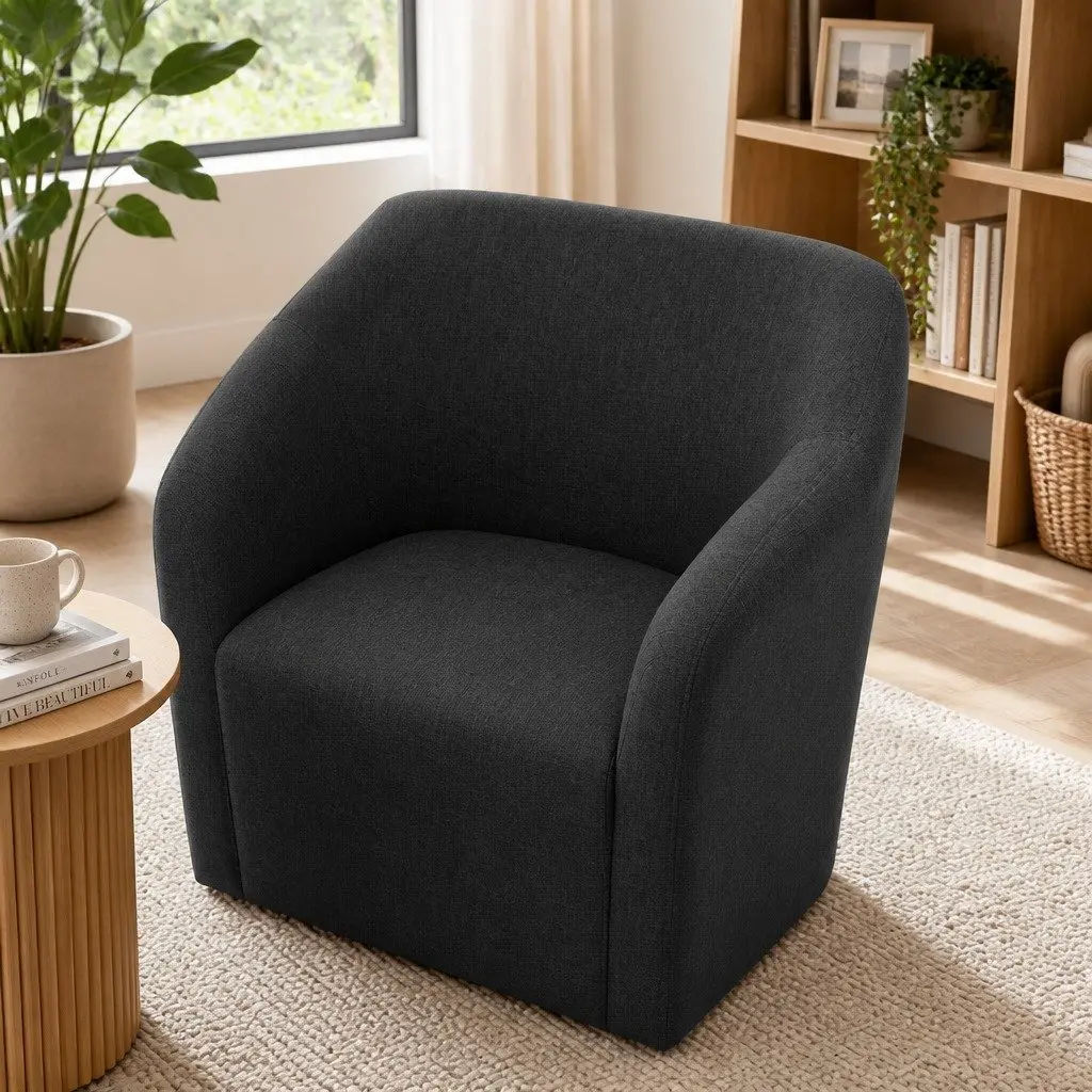 Armchair for Reading or Relaxation Charcoal 67cm W x 70cm D x 82cm H