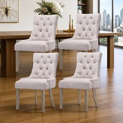 Specifications for Dining Chairs Set of 4 - Beige Linen