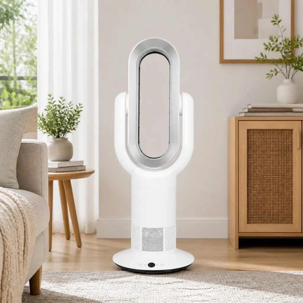 Bladeless Tower Fan for Home Office 35W Portable Quiet Remote Control
