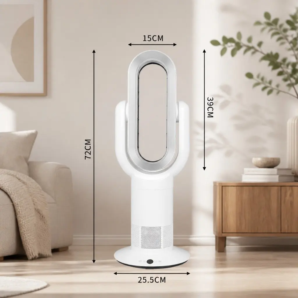 Bladeless Tower Fan for Home Office 35W Portable Quiet Remote Control