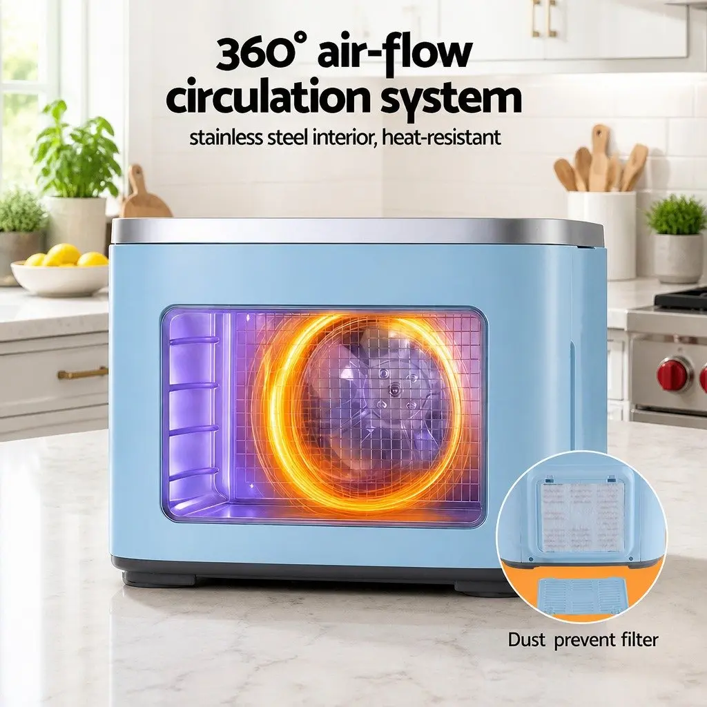 Food Dehydrator 5 Trays Mini Fruit Dryer Machine with LED Touch Control Panel