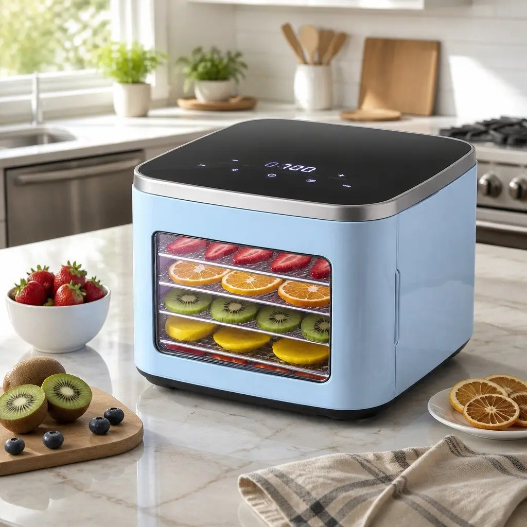 Food Dehydrator 5 Trays Mini Fruit Dryer Machine with LED Touch Control Panel
