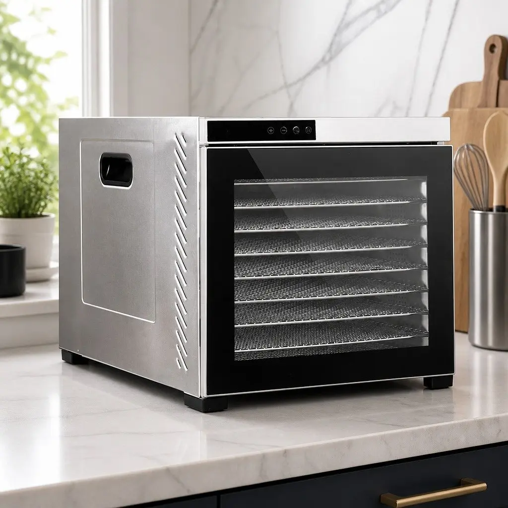 Food Dehydrator 10 Trays Stainless Steel Digital LCD Touch Control Healthy