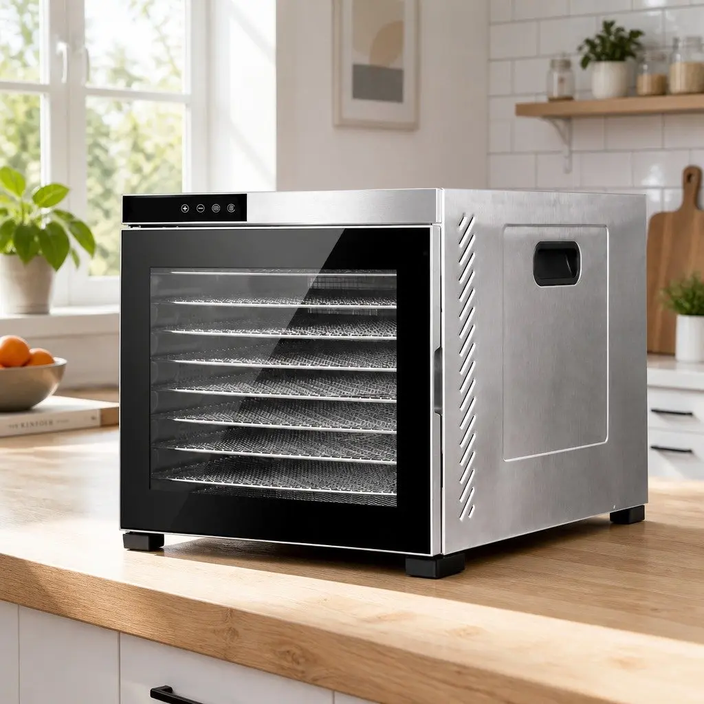 Food Dehydrator 10 Trays Stainless Steel Digital LCD Touch Control Healthy