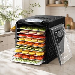 Food Dehydrator Specifications: 9 Stainless Steel Trays