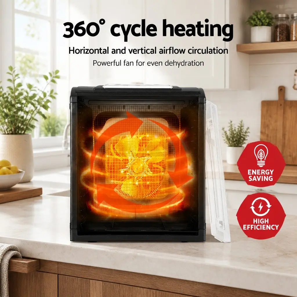 Food Dehydrator for Kitchen 9 Trays Stainless Steel Commercial Beef Jerky Maker