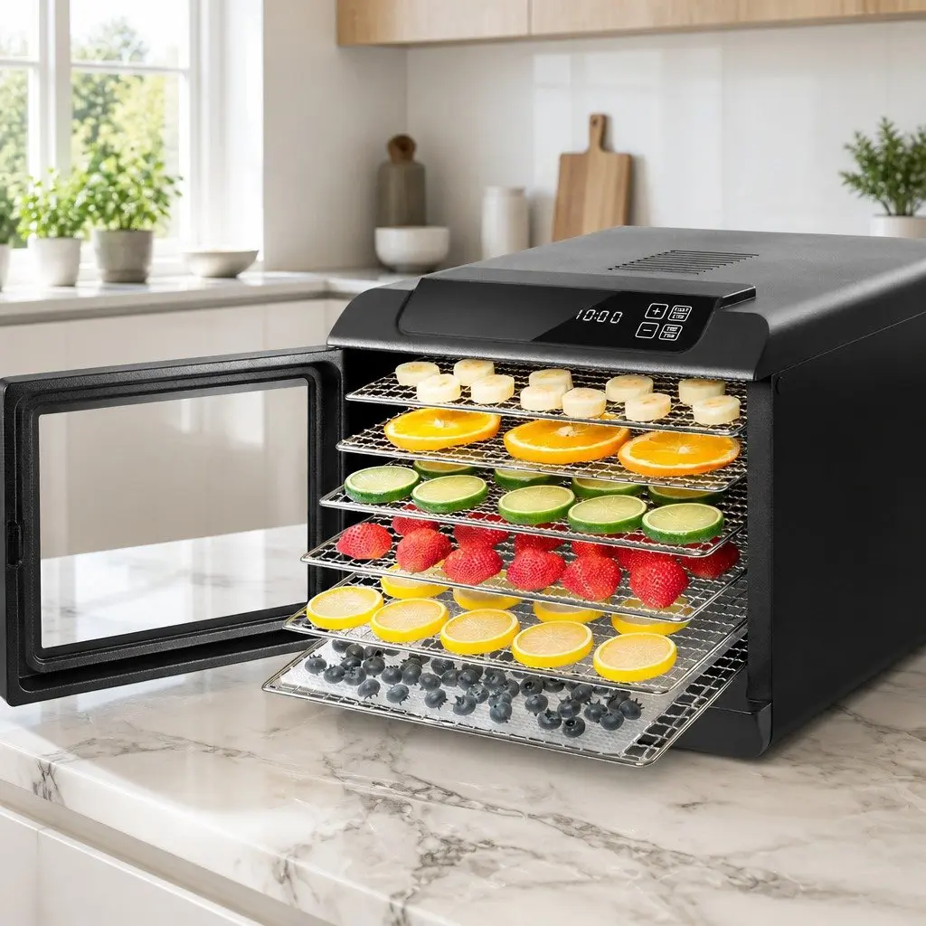 Black Food Dehydrator with 6 Trays