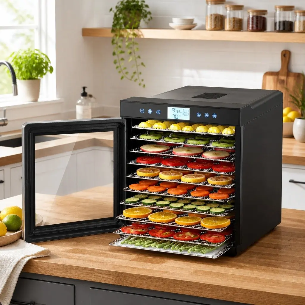 Food Dehydrator 10 Trays Stainless Steel Drying Machine Digital Temperature