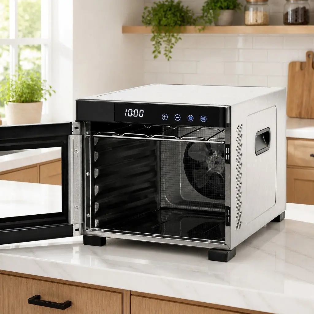 Food Dehydrator Kitchen 6 Tray Stainless Steel LCD Touch Control