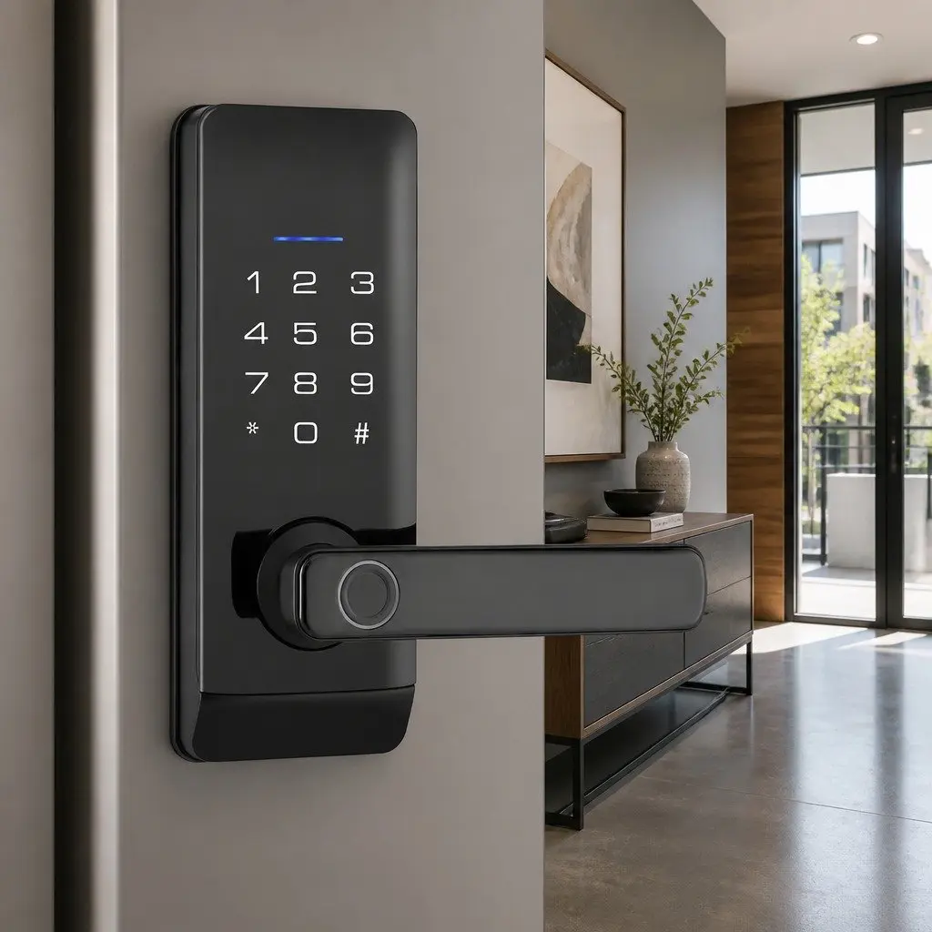 Fingerprint Door Lock Smart Home Electronic Security System Touchpad Black