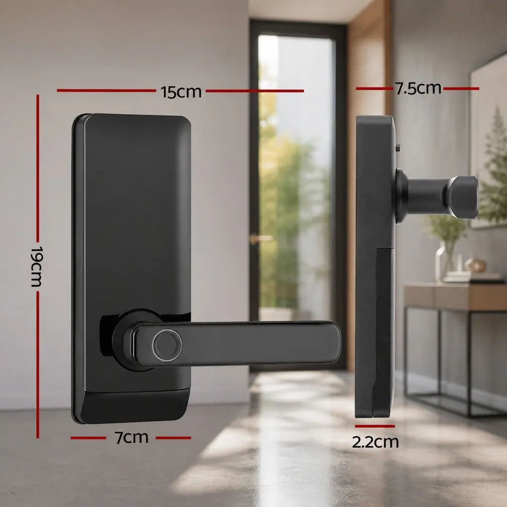 Fingerprint Door Lock Smart Home Electronic Security System Touchpad Black