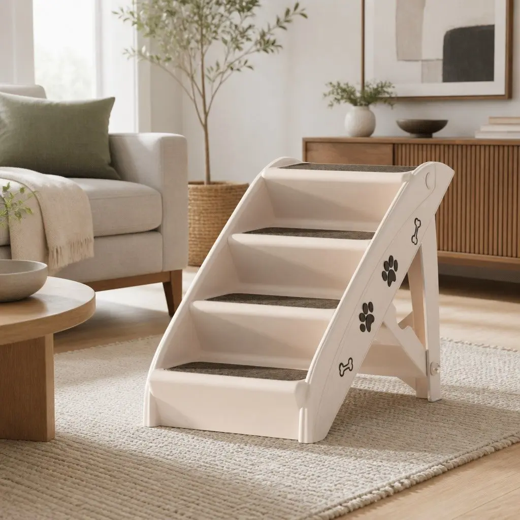 Beige Dog Ramp and Steps