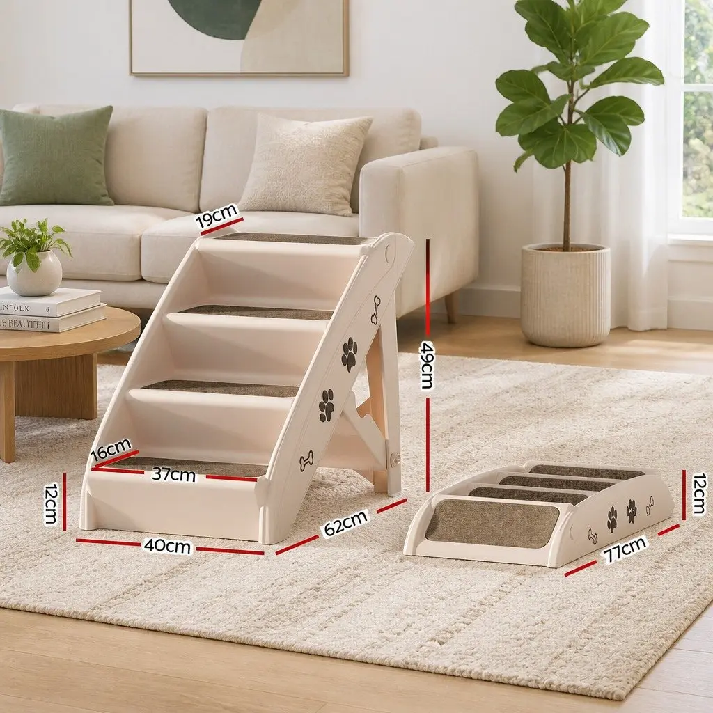 Beige Dog Ramp and Steps
