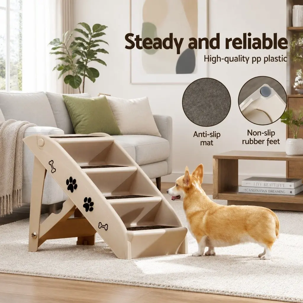 Beige Dog Ramp and Steps