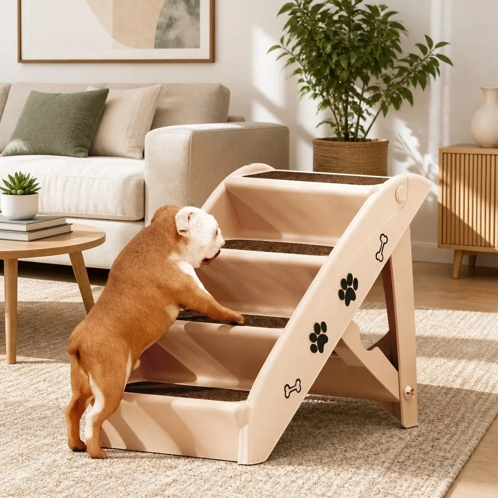 Beige Dog Ramp and Steps