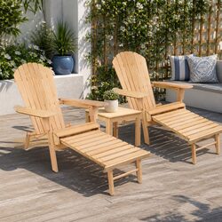 Adirondack 3PC Wooden Set with Chair Dimensions and Details