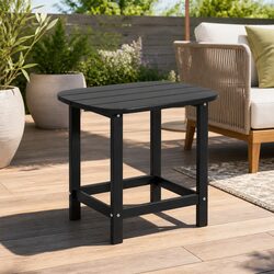 Black HDPE Patio Table - 47.5cm, 91kg Capacity