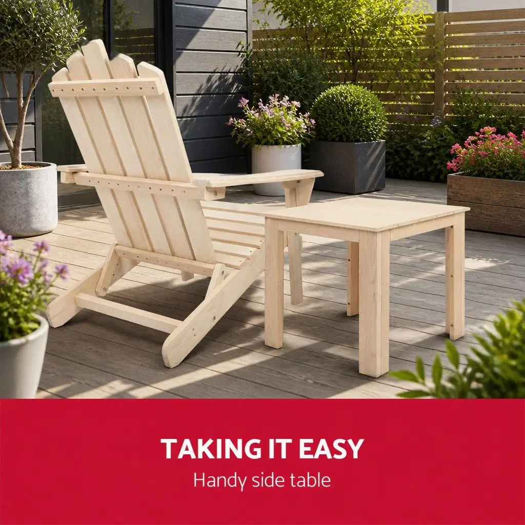 Wooden Side Table Outdoor Indoor Coffee Lamp Desk Natural Light Wood Furniture