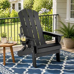 Specifications of a Black Adirondack Folding Chair