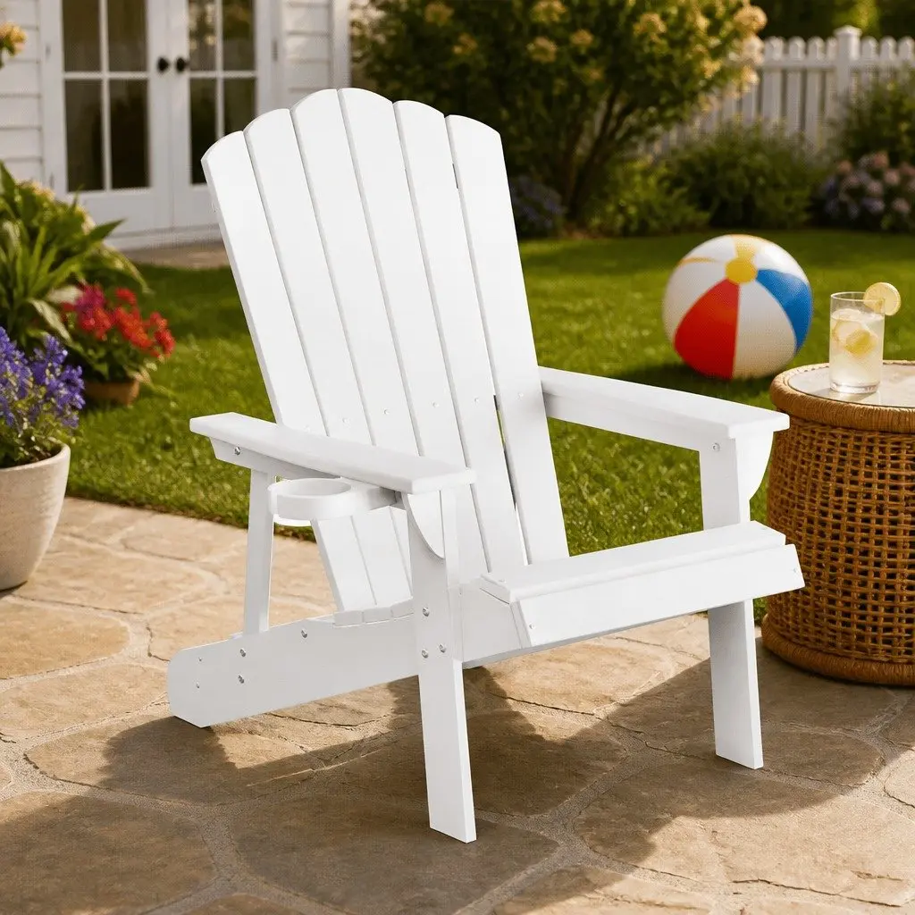 White Outdoor Adirondack Chair