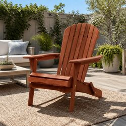 Adirondack Chair Specifications: 88cm Wide, Brown Canadian Fir