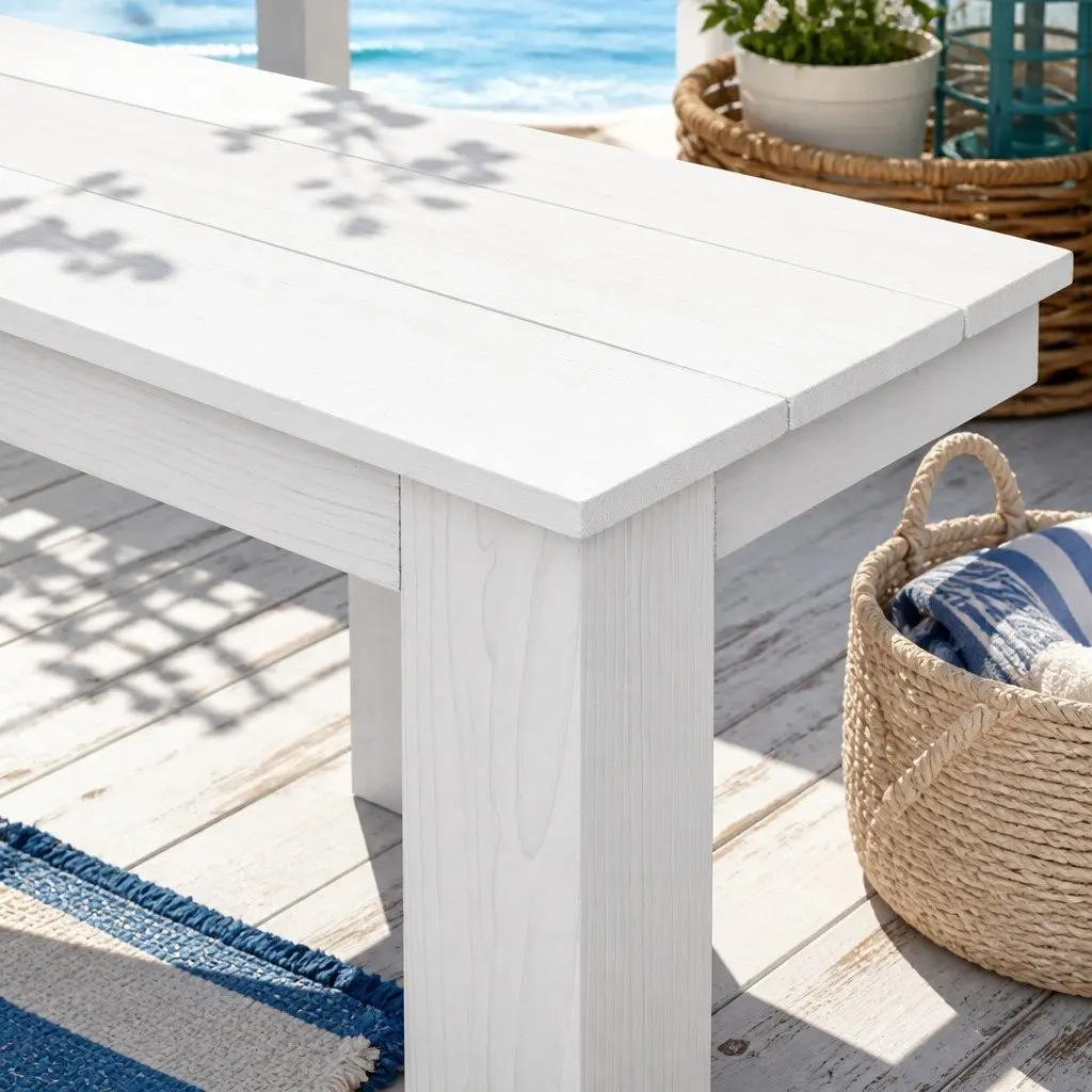 Adirondack Outdoor Chair and Side Table Set for Patio Garden 3 Piece Foldable Wooden White