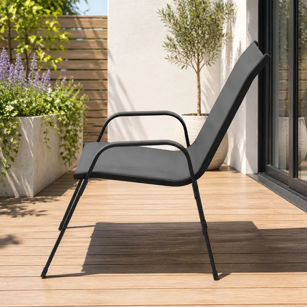 Stackable Outdoor Dining Chairs Set
