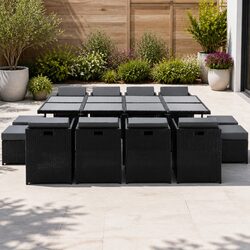Complete 13-Piece Outdoor Dining Set with Specifications