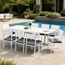 Factual 9-Piece Extendable Dining Set for Outdoors