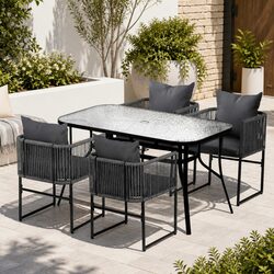 5PC Outdoor Dining Set: Dimensions and Features