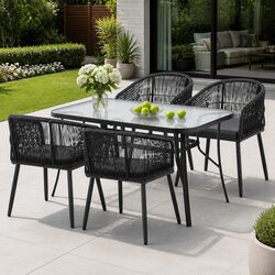 5-Piece Outdoor Dining Set: Dimensions and Materials