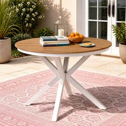 Round Dining Table Specifications: 108CM White WPC Top