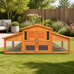 Large Wooden Pet Hutch Specifications: 169cm, Fir Wood