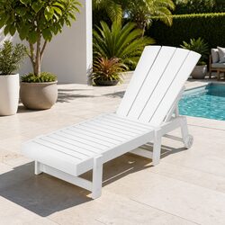 Specifications for White Outdoor Adjustable Lounger
