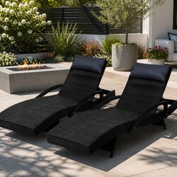 Specifications of Outdoor Wicker Loungers with Adjustable Features