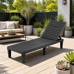 Specifications of Black Outdoor Chaise Lounge Chair
