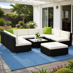 10-Piece Outdoor Lounge Sofa Set with Specifics
