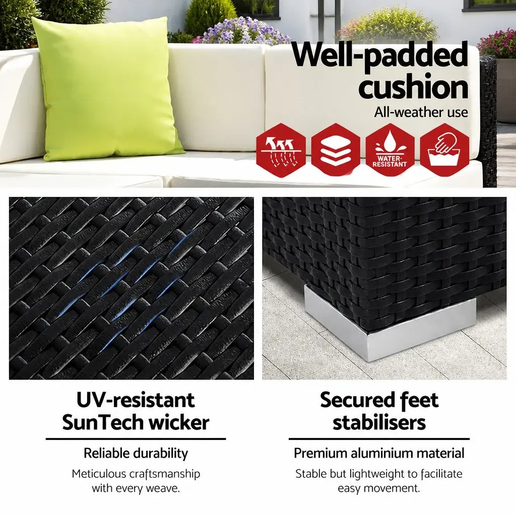 8-Piece Wicker Lounge Sofa Set