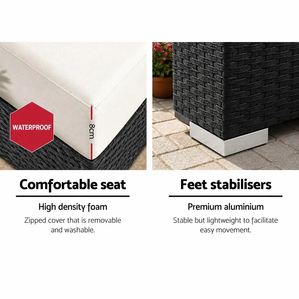 2PC Outdoor Lounge Chair Set