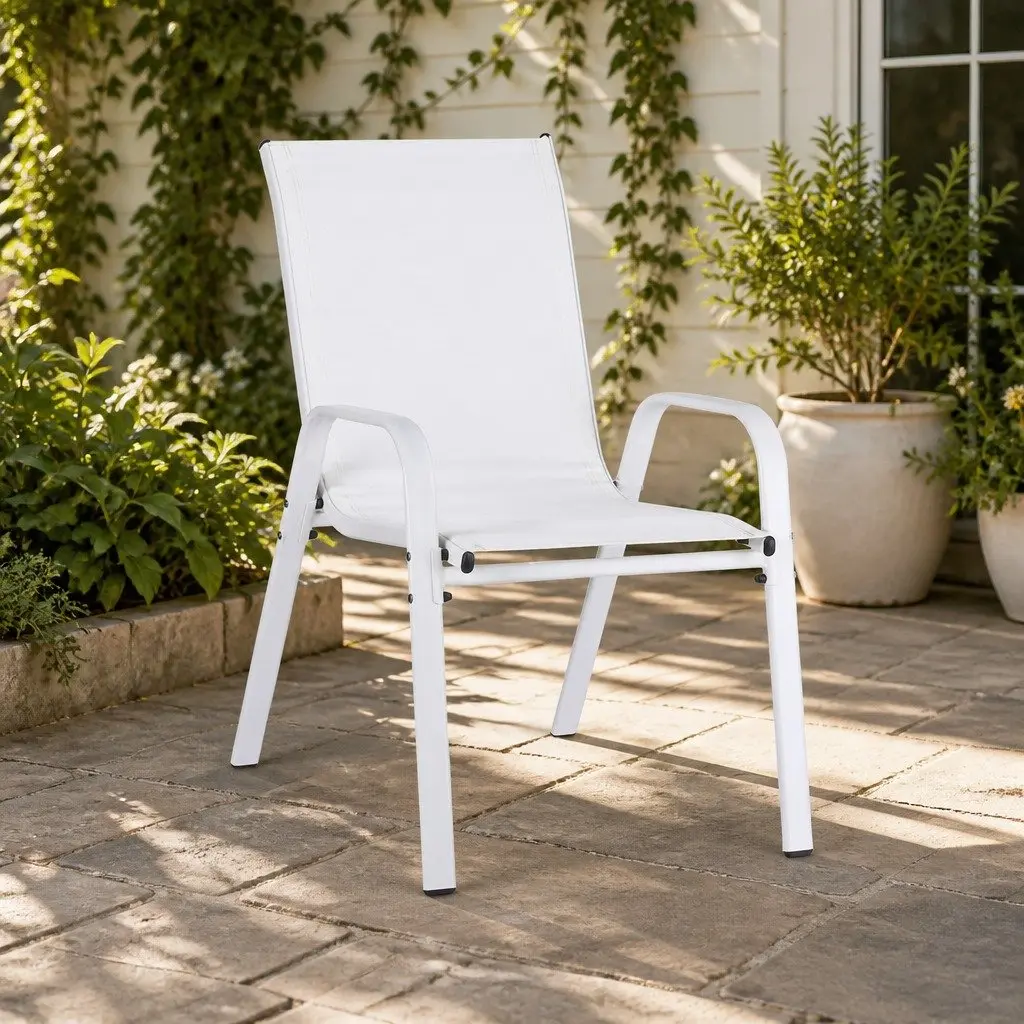Outdoor Stackable Dining Chairs Set of 2