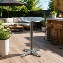 Specifications for Round Bar Table: Adjustable and Foldable