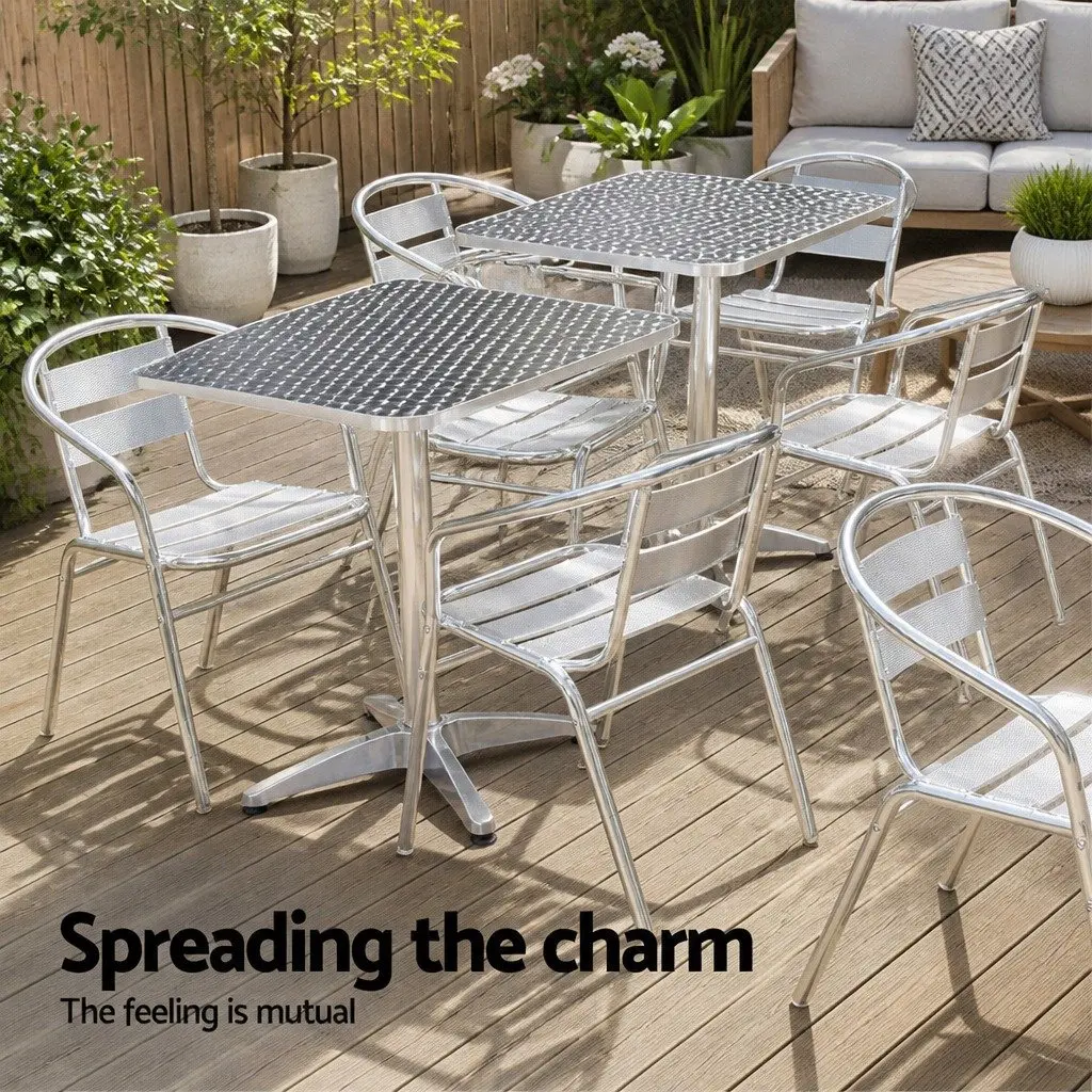 Outdoor Bar Table Adjustable Height 70cm 110cm Square Foldable Patio Dining