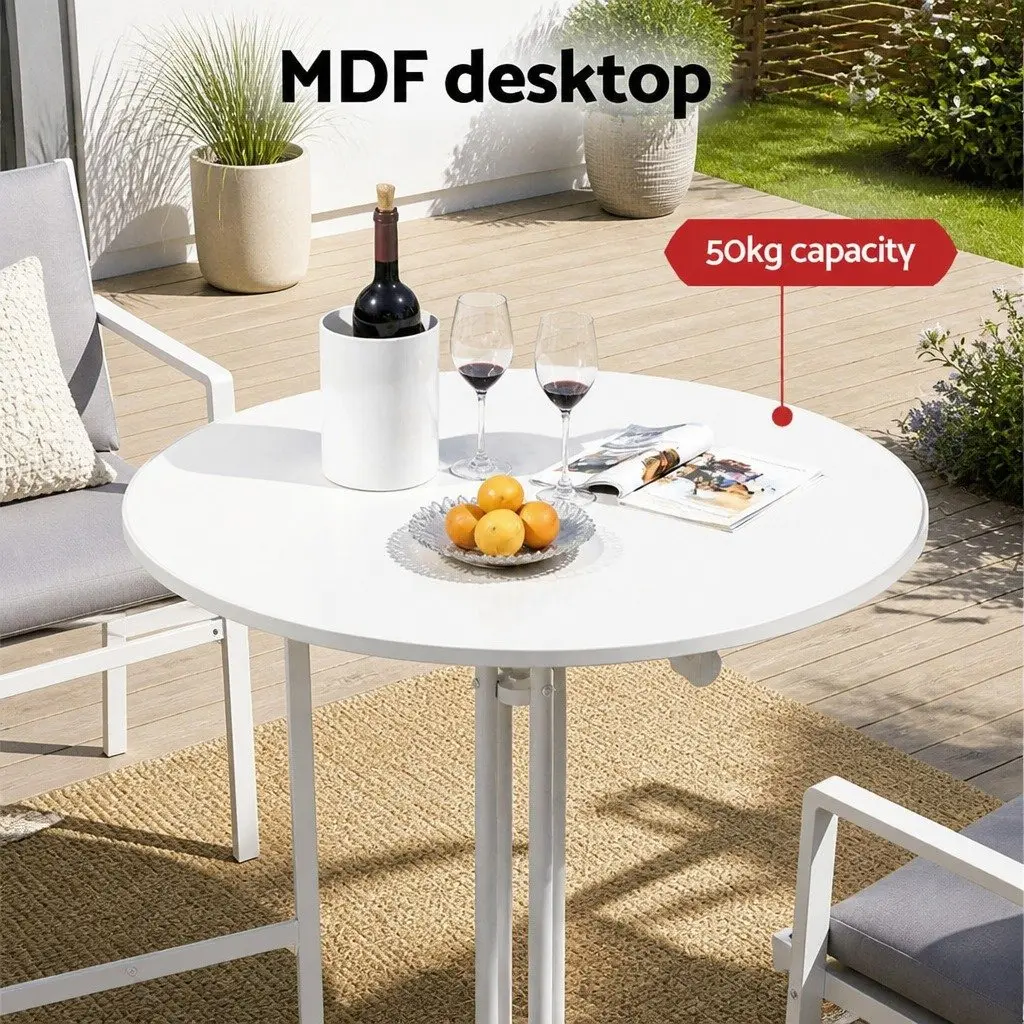 Round Folding Bar Table Outdoor Indoor 80cm Diameter 109cm High
