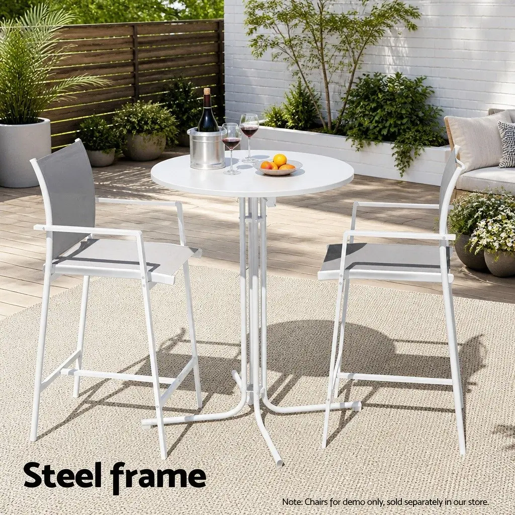 Round Folding Bar Table Outdoor Indoor 80cm Diameter 109cm High