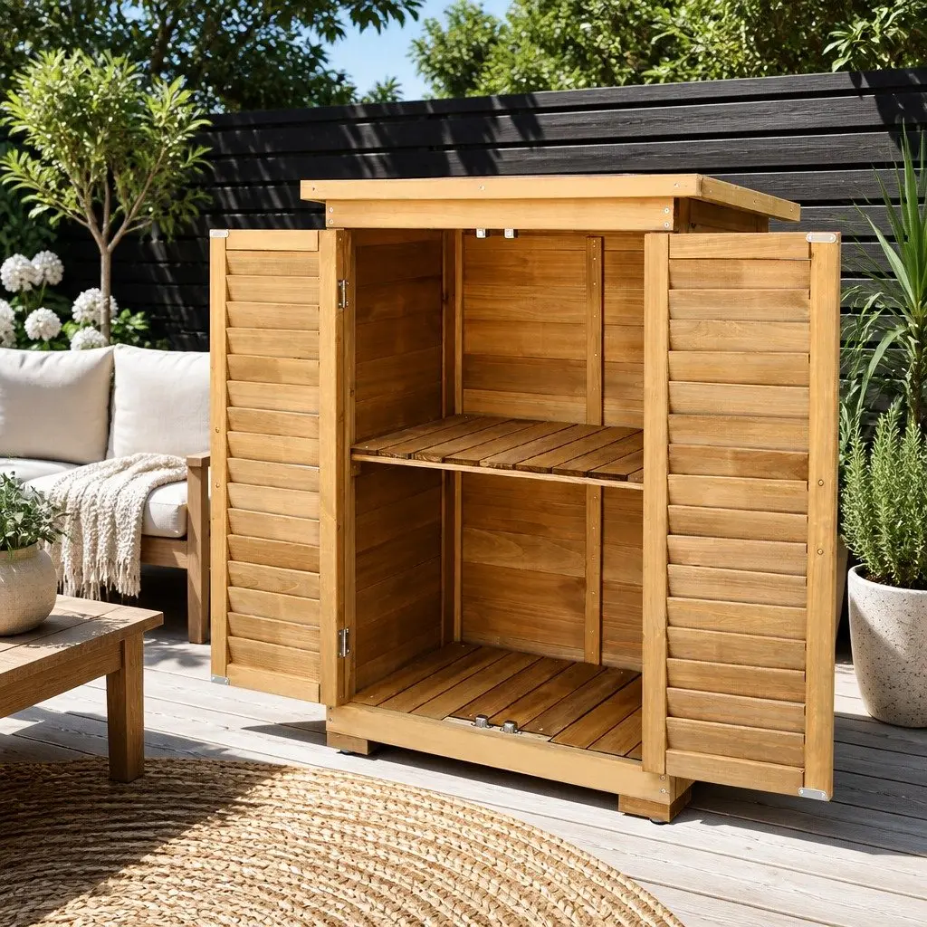 Wooden Garden Storage Cabinet