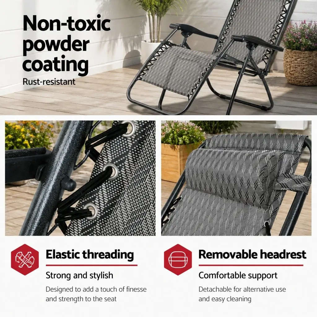 Grey Zero Gravity Recliner Chair