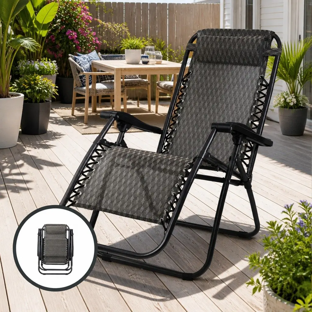 Grey Zero Gravity Recliner Chair