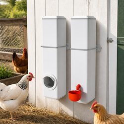 Chicken Feeder Waterer Kit 4L Automatic Drinker Cup Style Poultry Farm Equipment