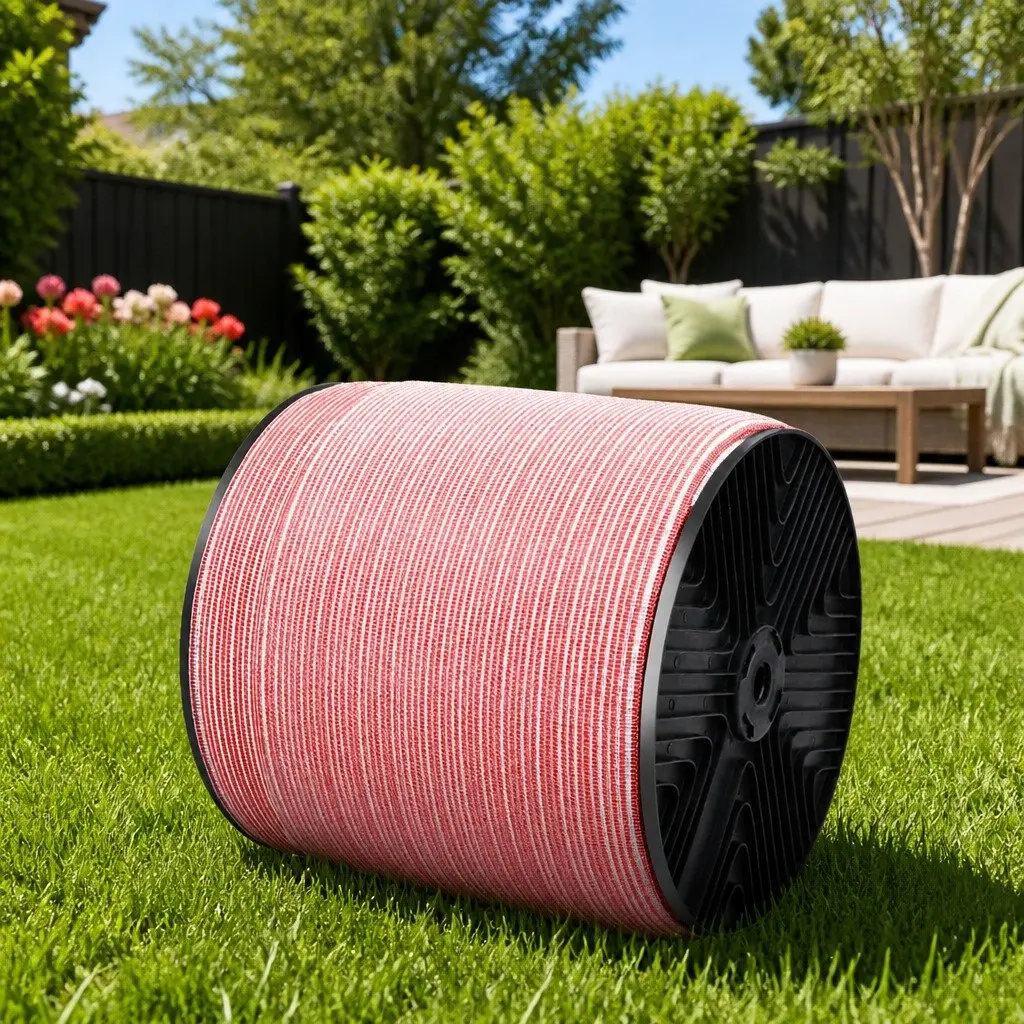 Electric Fence Poly Tape 2000M 12mm Red White Livestock Horse Fencing Roll